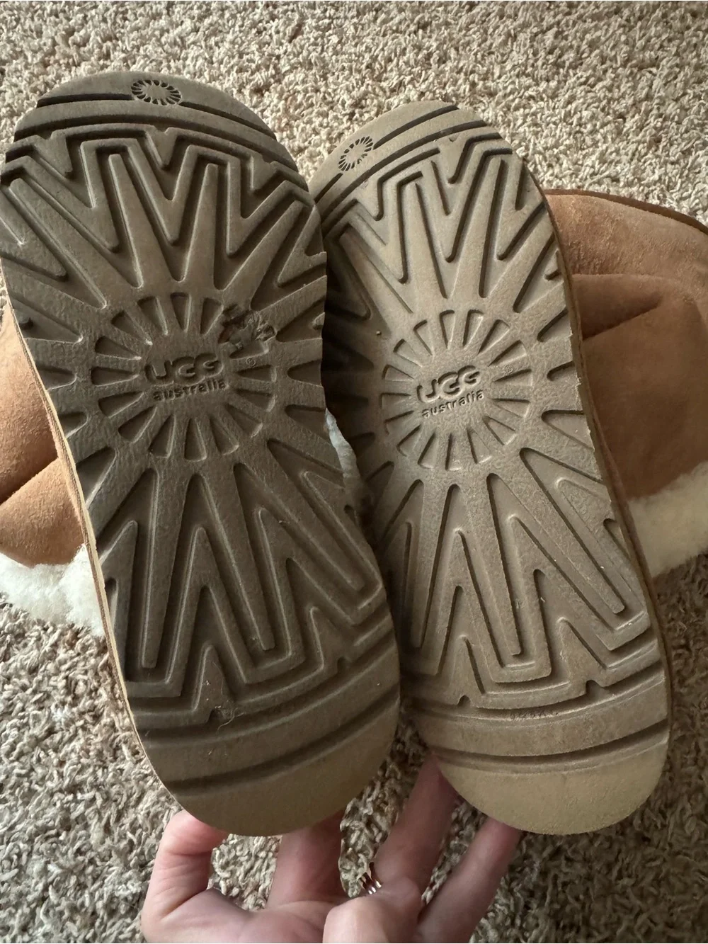 UGG Australia Vintage Tall Sheepskin Boots Chestnut Youth 5 Fits Women’s 7